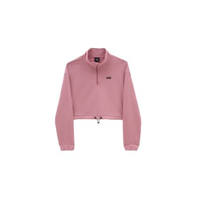 Vans Left Chest Half Zip Hoodie - Rosa - Hettegenser Vans Left Chest Half Zip Hoodie - Rosa - Hettegenser
