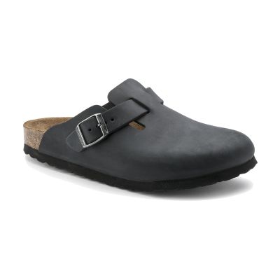 Birkenstock Boston Oiled Leather Narrow Fit Black - Svart - Sandaler Birkenstock Boston Oiled Leather Narrow Fit Black - Svart - Sandaler