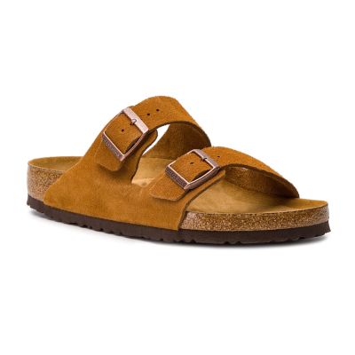 Birkenstock Arizona Soft Footbed Suede Leather Narrow Fit Mink - Brun - Sandaler Birkenstock Arizona Soft Footbed Suede Leather Narrow Fit Mink - Brun - Sandaler