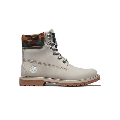 Timberland Heritage 6 WMN Beige Camo - Hvit - Joggesko Timberland Heritage 6 WMN Beige Camo - Hvit - Joggesko