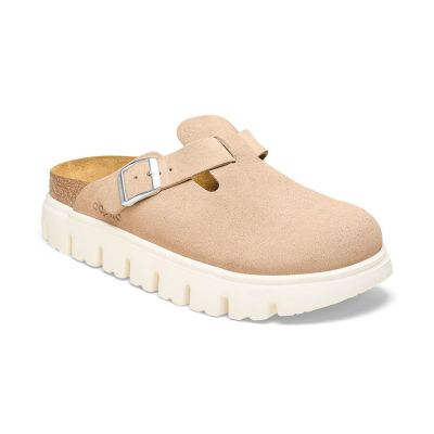 Birkenstock Boston Chunky Suede Leather Narrow Fit Light Brown - Brun - Sandaler Birkenstock Boston Chunky Suede Leather Narrow Fit Light Brown - Brun - Sandaler