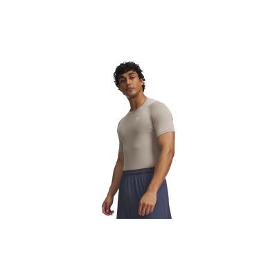 Under Armour UA HeatGear Compression Short Sleeve Timberwolf Taupe - Brun - Undertøy Under Armour UA HeatGear Compression Short Sleeve Timberwolf Taupe - Brun - Undertøy