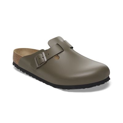 Birkenstock Boston Natural Leather Regular Fit Grey - Grå - Sandaler Birkenstock Boston Natural Leather Regular Fit Grey - Grå - Sandaler