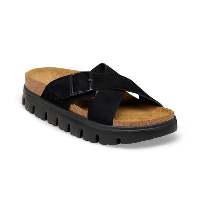 Birkenstock Siena PAP Chunky Suede Leather Narrow Fit Black - Svart - Sandaler Birkenstock Siena PAP Chunky Suede Leather Narrow Fit Black - Svart - Sandaler