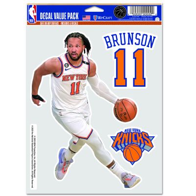 WinCraft NBA Jalen Brunson New York Knicks Multi Use Decal - Flerfarget - Nálepky