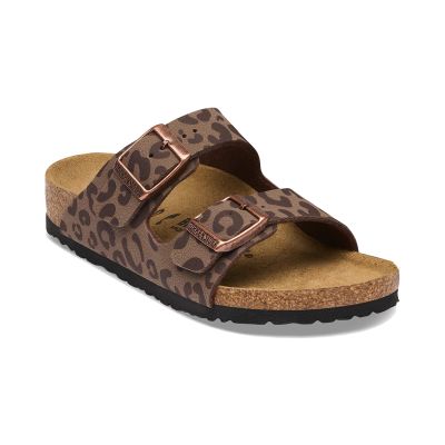 Birkenstock Arizona Kids Birkibuc Narrow Fit Leo Mocca - Brun - Sandaler Birkenstock Arizona Kids Birkibuc Narrow Fit Leo Mocca - Brun - Sandaler