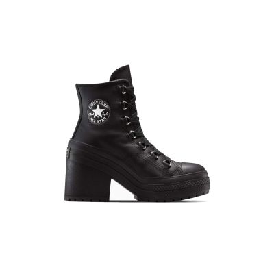 Converse Chuck 70 De Luxe Heel Platform Leather - Svart - Joggesko Converse Chuck 70 De Luxe Heel Platform Leather - Svart - Joggesko