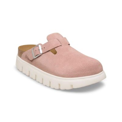 Birkenstock Boston Chunky Suede Leather Narrow Fit Pink Clay - Rosa - Sandaler Birkenstock Boston Chunky Suede Leather Narrow Fit Pink Clay - Rosa - Sandaler