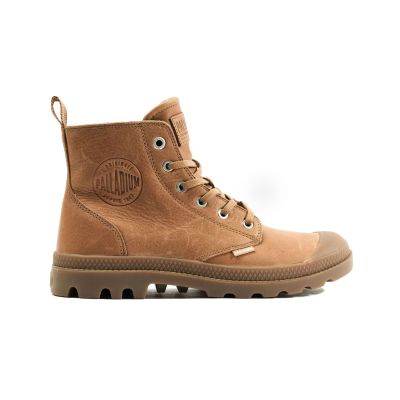 Palladium Pampa Zip Leather Essential - Brun - Joggesko