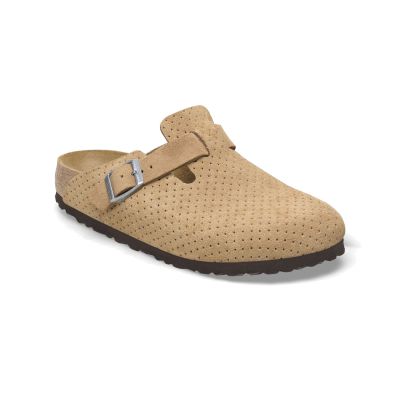 Birkenstock Boston BS Suede Embossed Regular Fit Light Brown - Brun - Sandaler Birkenstock Boston BS Suede Embossed Regular Fit Light Brown - Brun - Sandaler