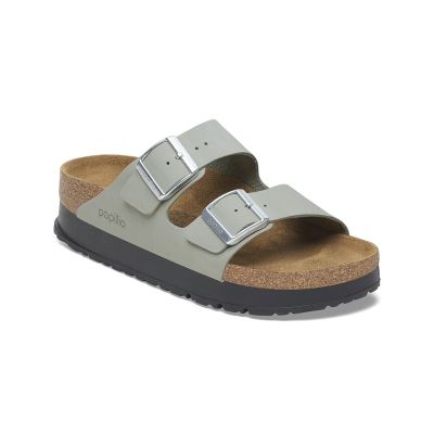 Birkenstock Arizona PAP Flex Platform Nubuk Leather Narrow Fit Grey - Grå - Sandaler Birkenstock Arizona PAP Flex Platform Nubuk Leather Narrow Fit Grey - Grå - Sandaler