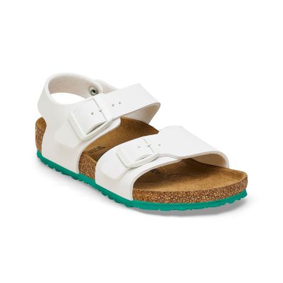 Birkenstock New York Kids BS Birko-Flor Narrow Fit White - Hvit - Sandaler Birkenstock New York Kids BS Birko-Flor Narrow Fit White - Hvit - Sandaler