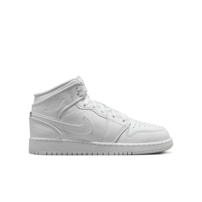 Air Jordan 1 Mid Big Kids' Shoes White - Hvit - Joggesko Air Jordan 1 Mid Big Kids' Shoes White - Hvit - Joggesko