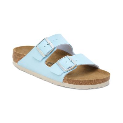 Birkenstock Arizona Birko-Flor Nubuk Narrow Fit - Blå - Sandaler Birkenstock Arizona Birko-Flor Nubuk Narrow Fit - Blå - Sandaler