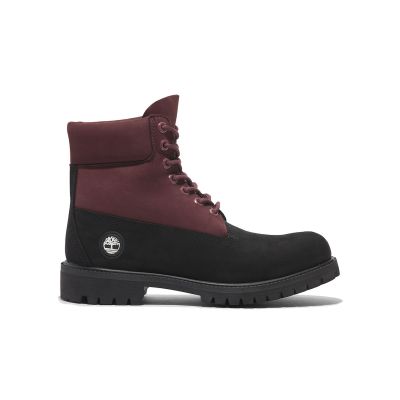 Timberland 6 In Premium WP Boot Black Nubuck - rød - Joggesko Timberland 6 In Premium WP Boot Black Nubuck - rød - Joggesko