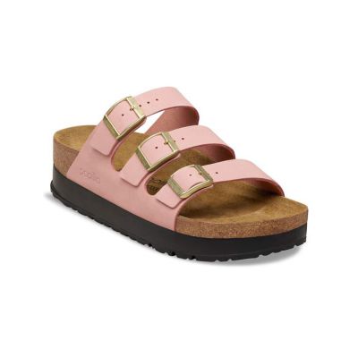 Birkenstock Florida Flex Platform Nubuck Leather Narrow Fit Pink Clay - Rosa - Sandaler Birkenstock Florida Flex Platform Nubuck Leather Narrow Fit Pink Clay - Rosa - Sandaler