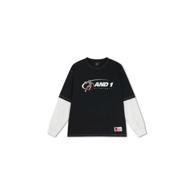 AND1 Logo Streetball Double Sleeve T-Shirt - Svart - Kortermet T-skjorte AND1 Logo Streetball Double Sleeve T-Shirt - Svart - Kortermet T-skjorte