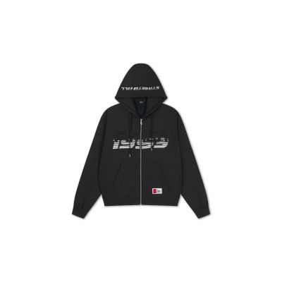 AND1 Logo Self Applique Zip Thru Hoodie - Svart - Hettegenser AND1 Logo Self Applique Zip Thru Hoodie - Svart - Hettegenser