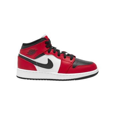 Air Jordan 1 Mid "Chicago Black Toe" (GS) - Svart - Joggesko Air Jordan 1 Mid "Chicago Black Toe" (GS) - Svart - Joggesko
