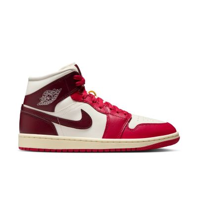 Air Jordan 1 Mid "Mystic Hibiscus" Wmns - Hvit - Joggesko