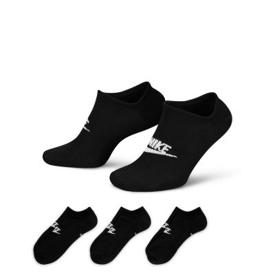 Nike Sportswear Everyday Essential No-Show 3-Pack Socks Black - Svart - Sokker Nike Sportswear Everyday Essential No-Show 3-Pack Socks Black - Svart - Sokker