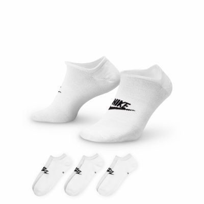 Nike Sportswear Everyday Essential No-Show 3-Pack Socks White - Hvit - Sokker Nike Sportswear Everyday Essential No-Show 3-Pack Socks White - Hvit - Sokker