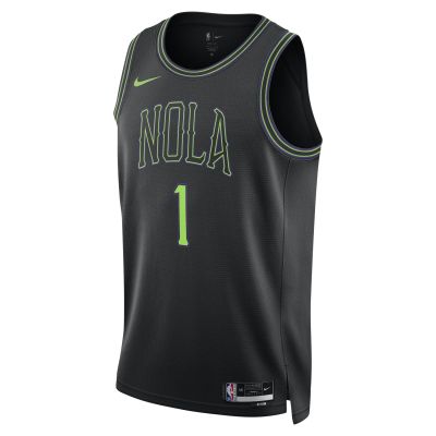 Nike Dri-FIT NBA Zion Williamson New Orleans Pelican City Edition 2023/24 Swingman Jersey - Svart - Jersey Nike Dri-FIT NBA Zion Williamson New Orleans Pelican City Edition 2023/24 Swingman Jersey - Svart - Jersey