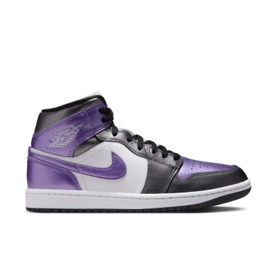 Air Jordan 1 Mid SE "Metallic Purple" Wmns - Hvit - Joggesko