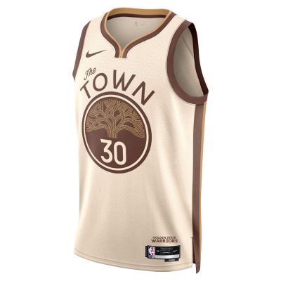 Nike NBA Stephen Curry Golden State Warriors City Edition Swingman Jersey - Hvit - Jersey