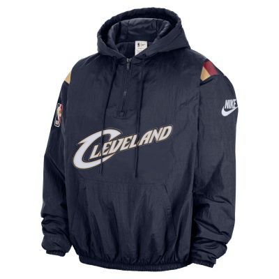 Nike Therma-FIT NBA Cleveland Cavaliers Hardwood Clasics 1/2-Zip Hoodie - Blå - Hettegenser