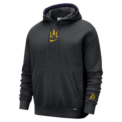 Nike NBA Premium Club Los Angeles Lakers City Edition Fleece Hoodie - Svart - Hettegenser