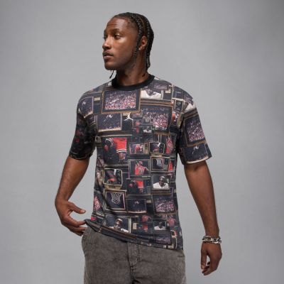 Jordan Brooklyn Printed Tee Black - Svart - Kortermet T-skjorte Jordan Brooklyn Printed Tee Black - Svart - Kortermet T-skjorte