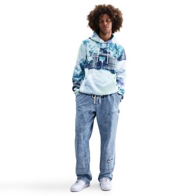 Nike Denim Basketball Pants Blue Grey - Blå - Bukser