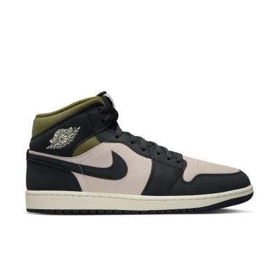 Air Jordan 1 Mid SE "Off Noir Medium Olive" - Hvit - Joggesko