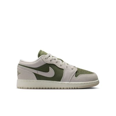 Air Jordan 1 Low SE "Medium Olive" (GS) - Brun - Joggesko