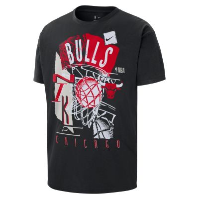 Nike NBA Chicago Bulls Courtside Vintage Tee - Svart - Kortermet T-skjorte Nike NBA Chicago Bulls Courtside Vintage Tee - Svart - Kortermet T-skjorte