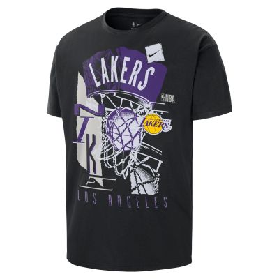 Nike NBA Los Angeles Lakers Courtside Vintage Tee - Svart - Kortermet T-skjorte Nike NBA Los Angeles Lakers Courtside Vintage Tee - Svart - Kortermet T-skjorte
