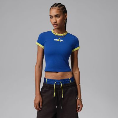 Jordan Wmns Graphic Brazil Crewneck Shirt Old Royal - Blå - Kortermet T-skjorte Jordan Wmns Graphic Brazil Crewneck Shirt Old Royal - Blå - Kortermet T-skjorte