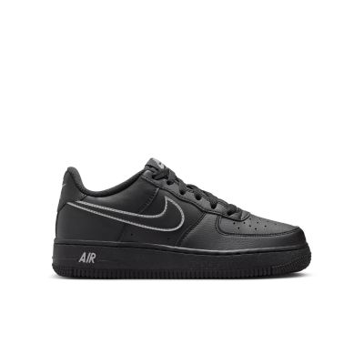 Nike Air Force 1 "Black Light Smoke Grey" (GS) - Svart - Joggesko