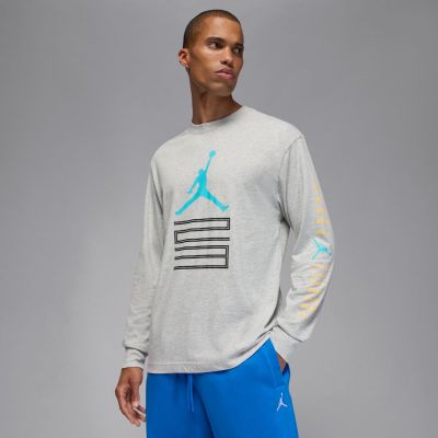 Jordan Brooklyn AJ11 Graphic Long-Sleeve Tee Grey Heather - Grå - Kortermet T-skjorte