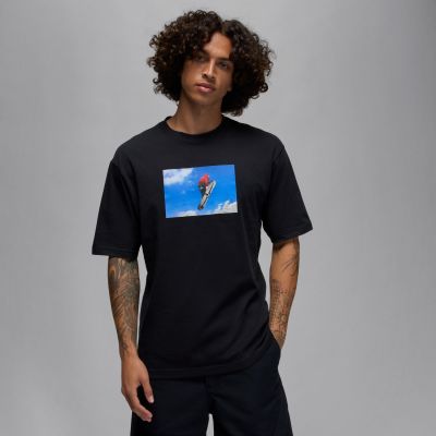 Jordan Flight Graphic Mountainside Tee - Svart - Kortermet T-skjorte