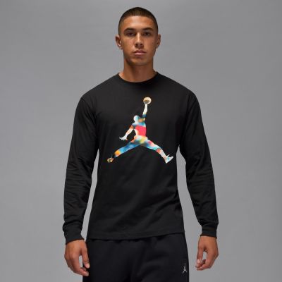 Jordan Flight Long-Sleeve Crewneck Tee Black - Svart - Kortermet T-skjorte