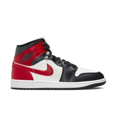 Air Jordan 1 Mid "Sail Gym Red" Wmns - Hvit - Joggesko
