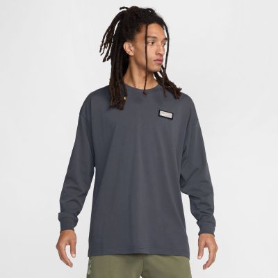 Nike Devin Booker Long-Sleeve Basketball Tee Anthracite - Grå - Kortermet T-skjorte