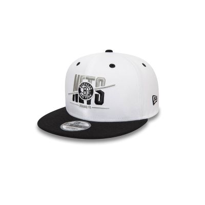 New Era Brooklyn Nets Crown White 9FIFTY Snapback Cap - Hvit - Lokk