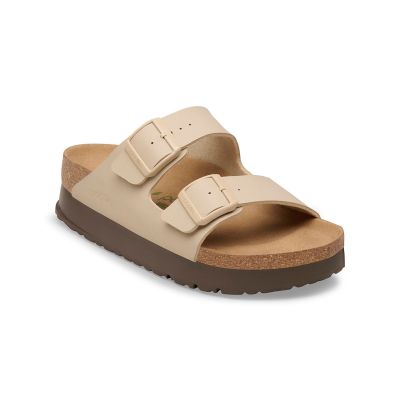 Birkenstock Arizona Flex Platform Birko-Flor Narrow Fit Sandcastle - Brun - Sandaler Birkenstock Arizona Flex Platform Birko-Flor Narrow Fit Sandcastle - Brun - Sandaler