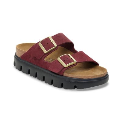 Birkenstock Arizona Platform Suede Leather Narrow Fit - rød - Sandaler Birkenstock Arizona Platform Suede Leather Narrow Fit - rød - Sandaler
