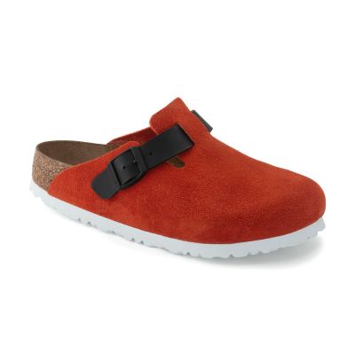 Birkenstock Boston Suede Leather Narrow fit Red - rød - Sandaler Birkenstock Boston Suede Leather Narrow fit Red - rød - Sandaler