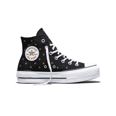 Converse Chuck Taylor All Star Lift Platform Embroidered Stars - Svart - Joggesko Converse Chuck Taylor All Star Lift Platform Embroidered Stars - Svart - Joggesko