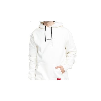 Caterpillar Double Print Hoodie White - Hvit - Hettegenser Caterpillar Double Print Hoodie White - Hvit - Hettegenser